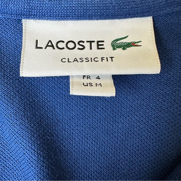 Lacoste Men's Pique Polo Shirt in Navy Blue - Picture 2 of 5